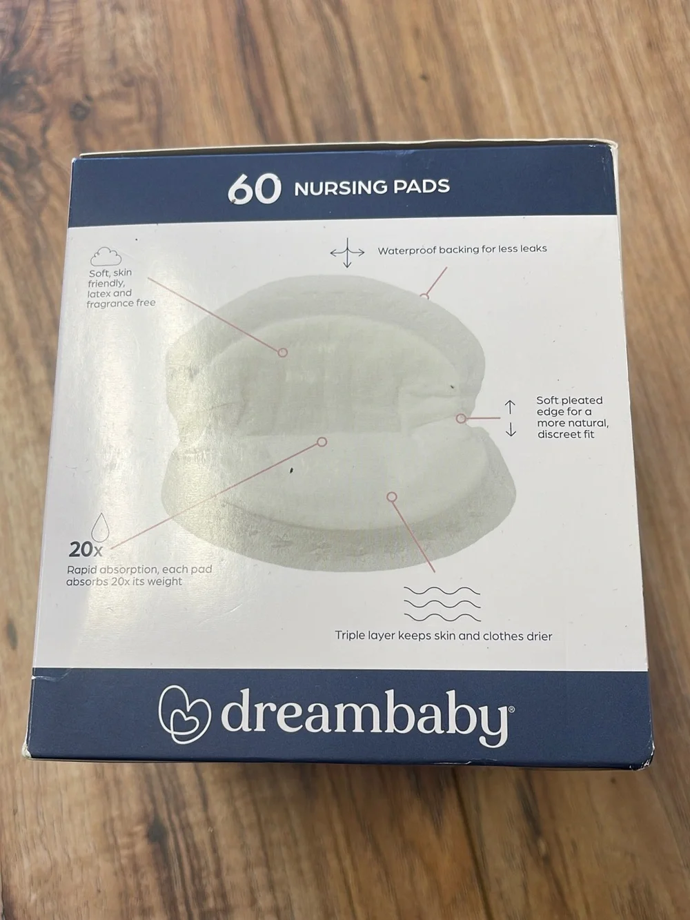 dreambaby White Nursing Pads - Super Slim, Super Absorbent (60 Pack)